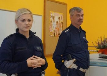 Policjanci u pierwszaków z Lądku ZDJĘCIA