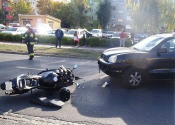 Wypadek motocyklisty. Zawinił kierowca auta ZDJĘCIA