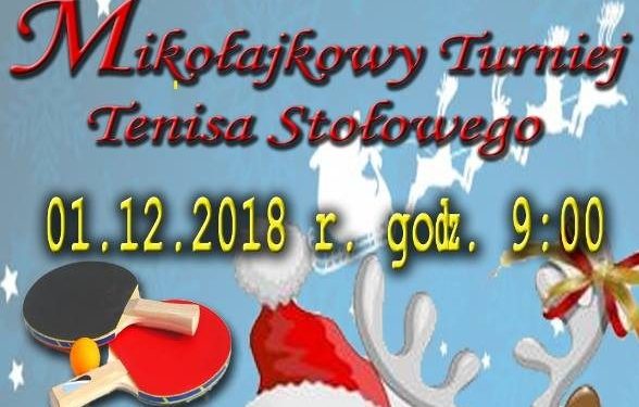 Mikołajkowy turniej tenisa stołowego