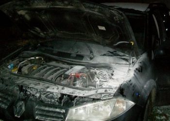 W Stawie zapalił się samochód