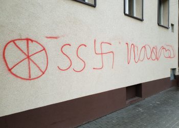 Faszystowskie graffiti w Słupcy