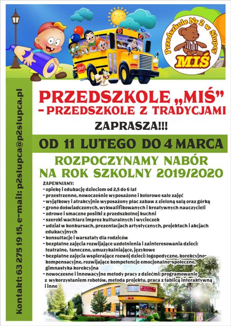 Rusza nabór do słupeckich przedszkoli