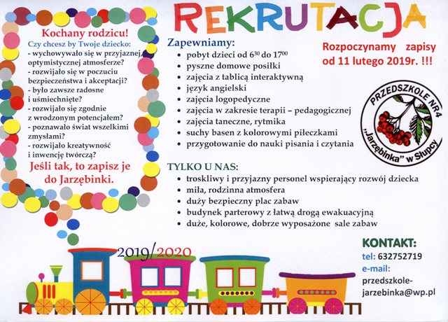 Rusza nabór do słupeckich przedszkoli