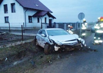 Strzałkowo: Uderzył w ogrodzenie posesji