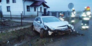 Strzałkowo: Uderzył w ogrodzenie posesji