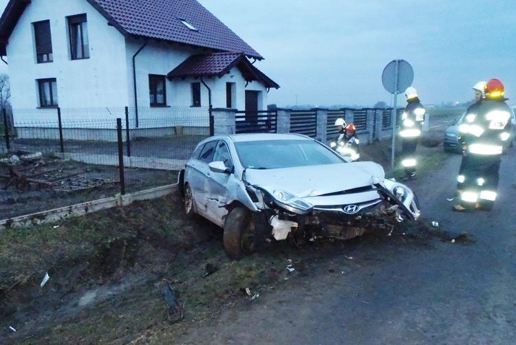 Strzałkowo: Uderzył w ogrodzenie posesji