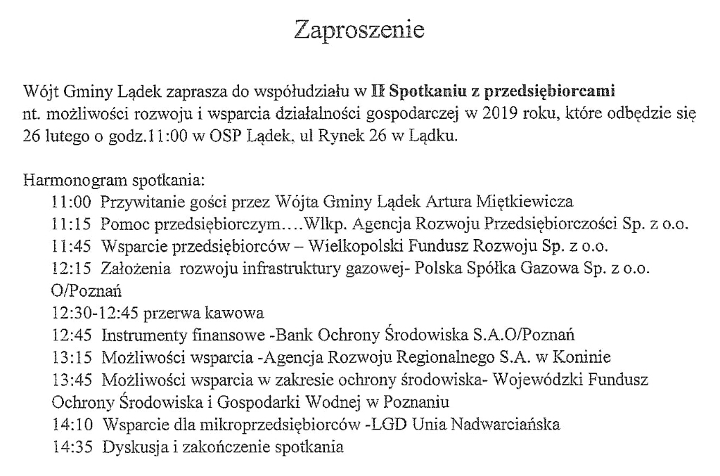 Wójt Artur Mietkiewicz zaprasza na spotkanie