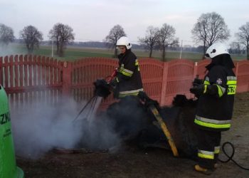 Na cmentarzu wybuchł pożar