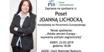 Spotkanie z poseł Joanną Lichocką