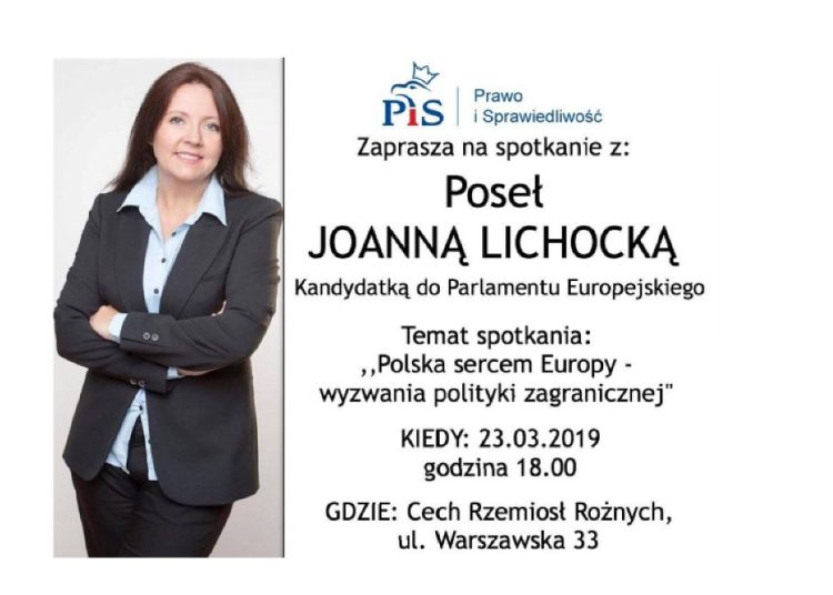 Spotkanie z poseł Joanną Lichocką