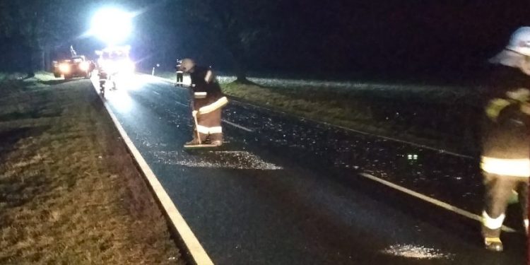 Droga wojewódzka była zablokowana