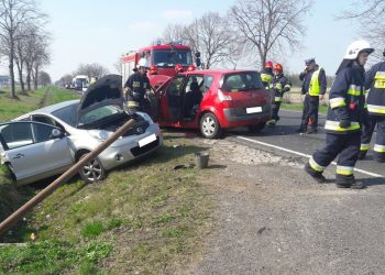 Wypadek na K92. Zderzyły się dwa auta ZDJĘCIA