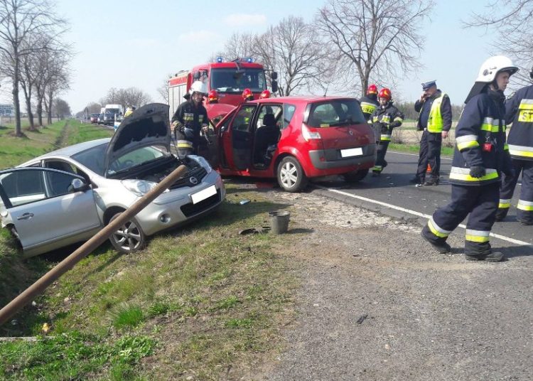 Wypadek na K92. Zderzyły się dwa auta ZDJĘCIA