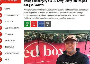 Piszą o hamburgerach w Powidzu