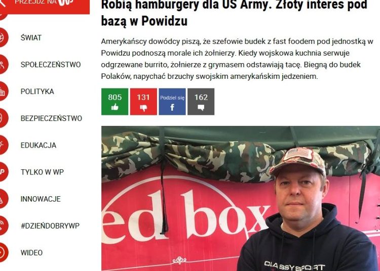 Piszą o hamburgerach w Powidzu