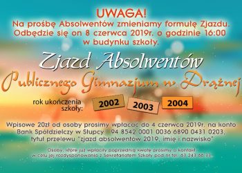 Zjazd Absolwentów w Drążnej ZAPROSZENIE