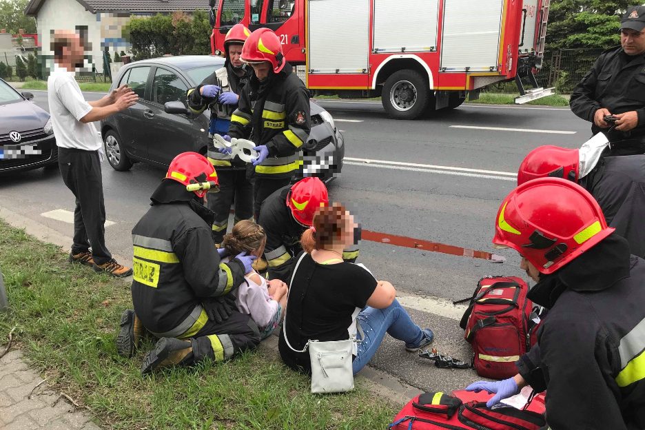 Wypadek na Poznańskiej. Zdjęcia z akcji