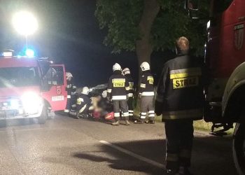 Uderzyli w drzewo. Dwie osoby w szpitalu ZDJĘCIA