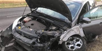 Wypadek na krajówce. Zderzyły się dwa auta