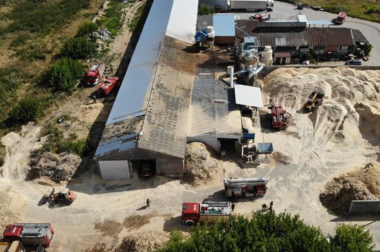 Paliło się w fabryce pelletu