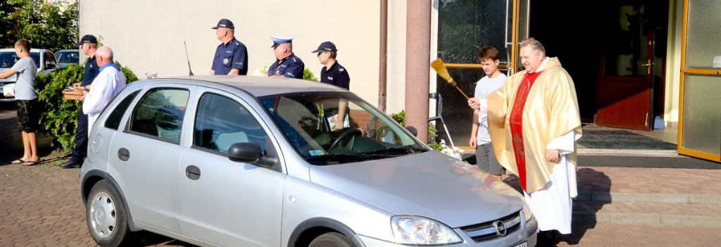 Poświęcili pojazdy na św. Krzysztofa