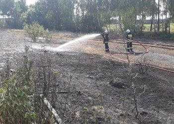 Strzałkowo: paliły się palety