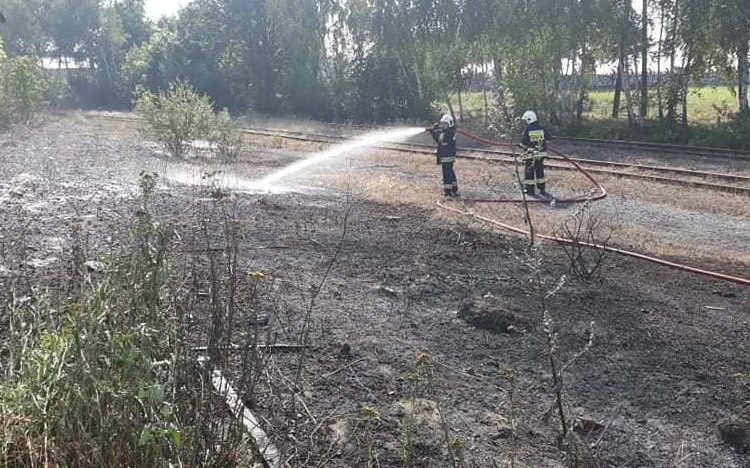 Strzałkowo: paliły się palety