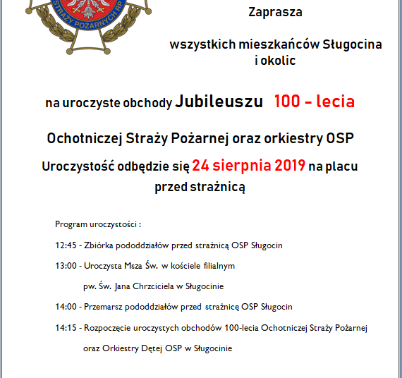 Jubileusz w Sługocinie