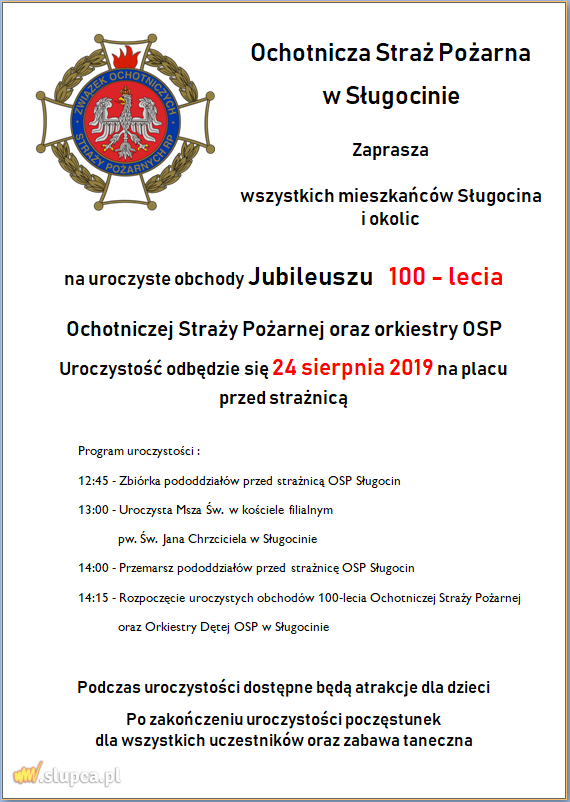 Jubileusz w Sługocinie