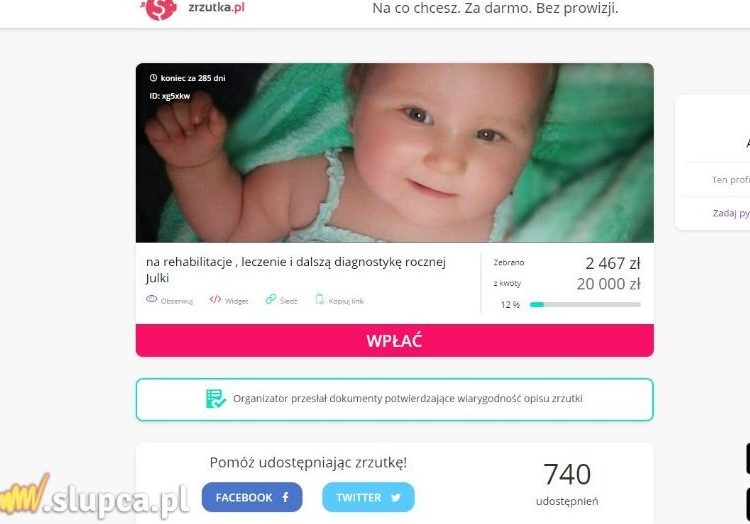 Powidz: Zbierają na leczenie Julki