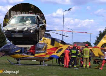 Tragedia przy kościele. Wezwano helikopter FILM