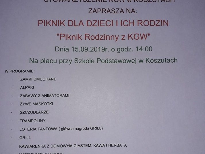 Piknik w Koszutach