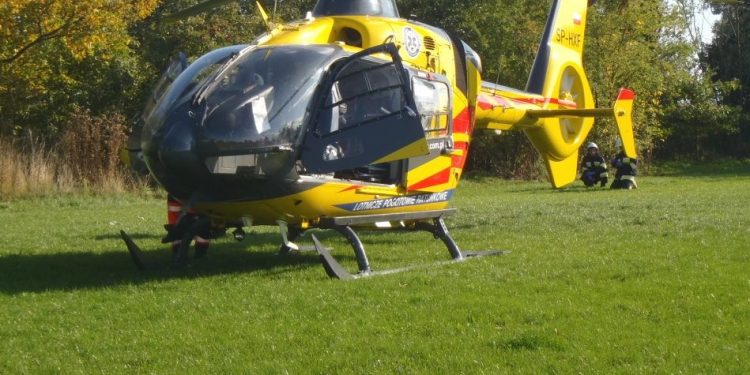 Helikopter lądował w Strzałkowie