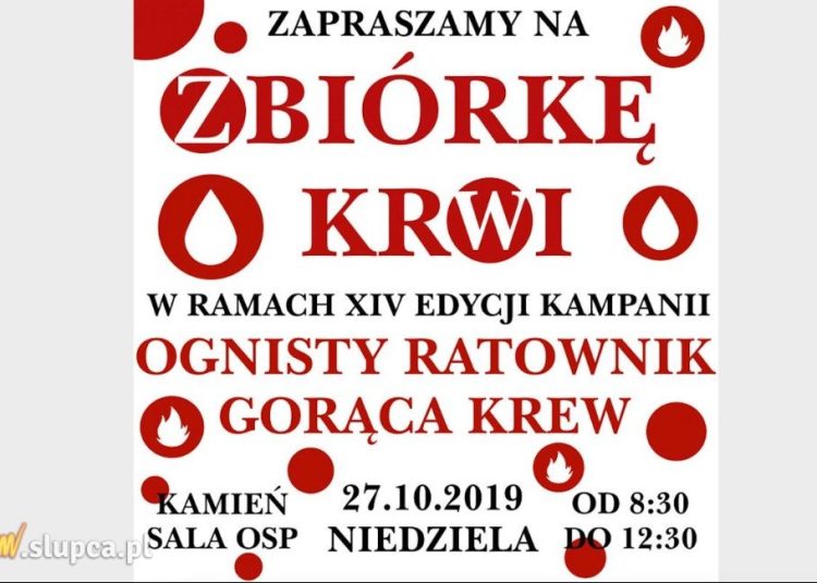 OSP Kamień zaprasza na zbiórkę krwi
