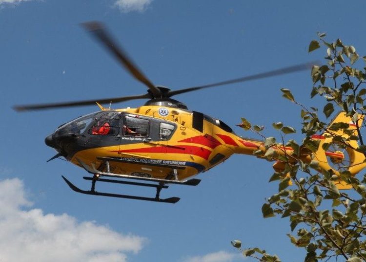 Dramat w Skarboszewie. Na pomoc wezwano helikopter