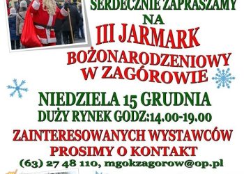 Zapraszają na Jarmark Bożonarodzeniowy