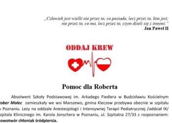 Pomoc dla chorego Roberta. Potrzebna krew!