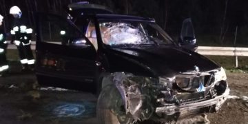 Wypadek Audi i BMW. Autostrada zablokowana