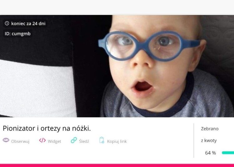 Zbiera na pionizator i ortezy. Pomożesz?
