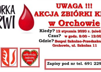 WOŚP Orchowo: Akcja zbiórki krwi