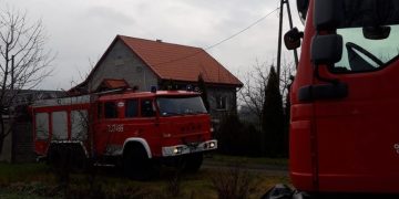 Pożar w domu. Kilka jednostek w akcji