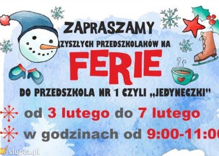 Ferie w przedszkolu. Jedyneczka zaprasza!