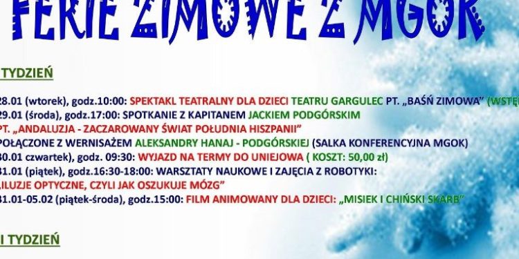 Znamy program ferii z zagórowskim MGOKiem