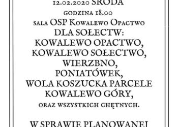Kowalewo zaprasza na zebranie