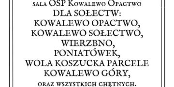 Kowalewo zaprasza na zebranie