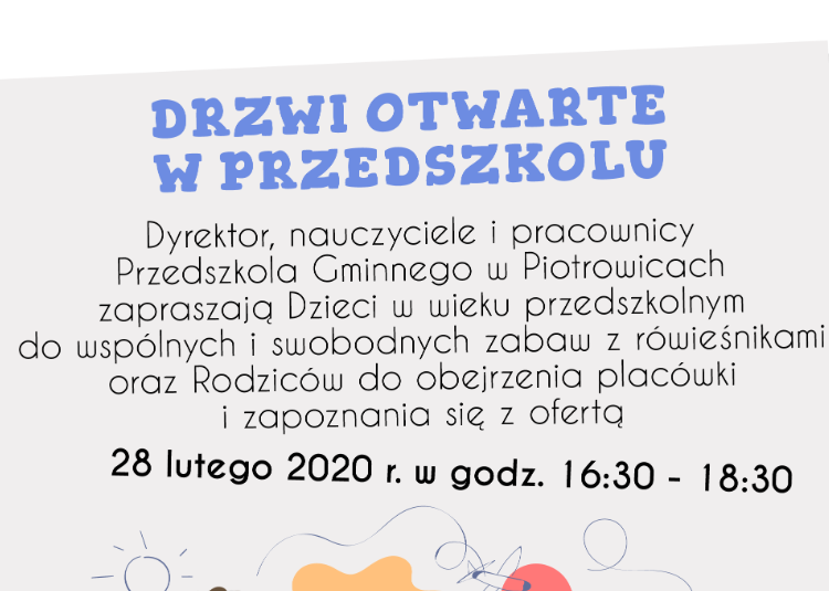 Piotrowice: Drzwi Otwarte w przedszkolu