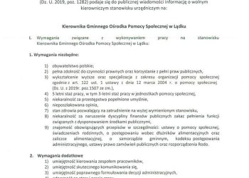 Lądek szuka kierownik GOPSu