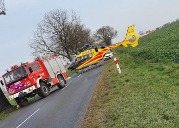 Potrącił 19-latka. Lądował śmigłowiec LPR