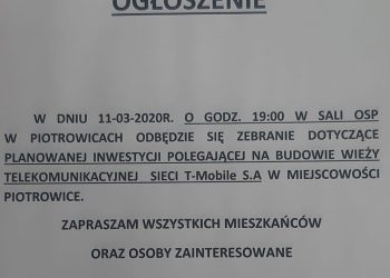 Piotrowice zapraszają na zebranie