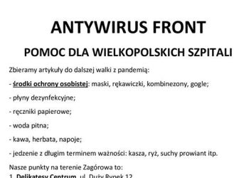 Zagórów. Zainicjował akcję pomocy dla wielkopolskich szpitali